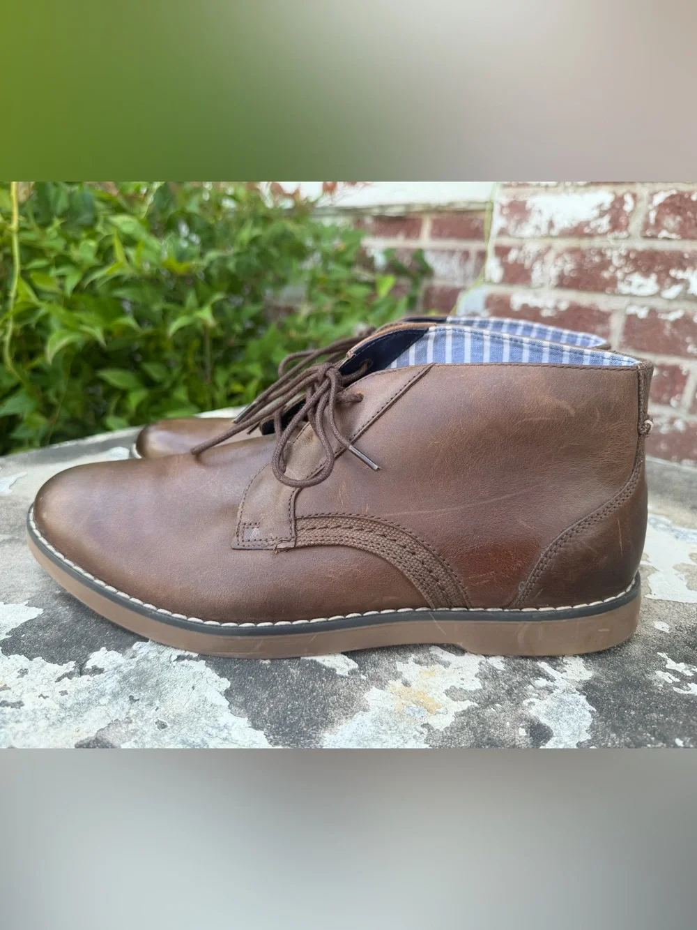 Sperry Newman Chukka Brown Leather Water Resistant Ankle Boots Mens Sz 8M NEW
